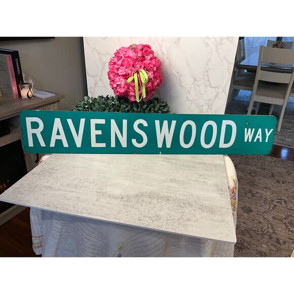 None Other - Vintage aluminum street sign Ravenswood Way